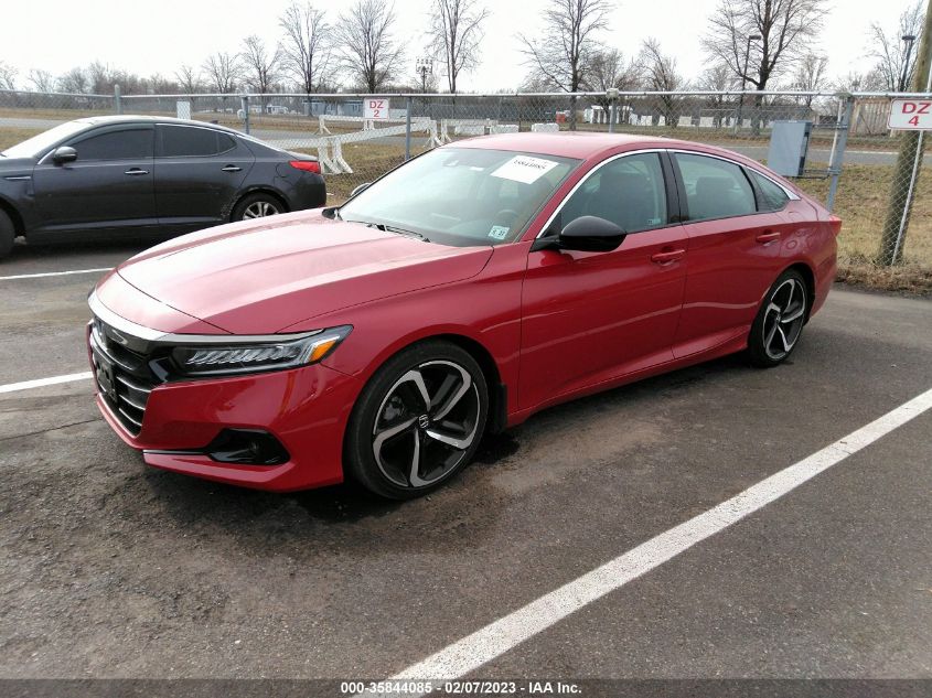 2022 HONDA ACCORD SEDAN SPORT SE VIN: 1HGCV1F48NA057967