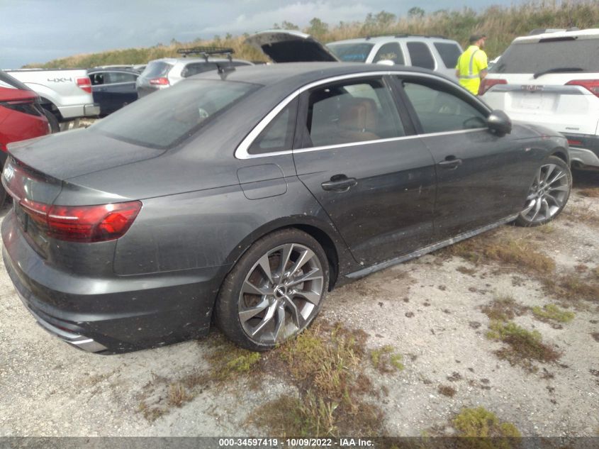 2021 AUDI A4 SEDAN S LINE PREMIUM PLUS VIN: WAUEAAF48MN005553