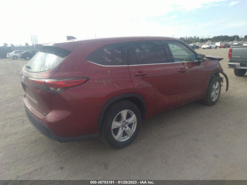2021 TOYOTA HIGHLANDER L/LE VIN: 5TDZZRAH8MS069981