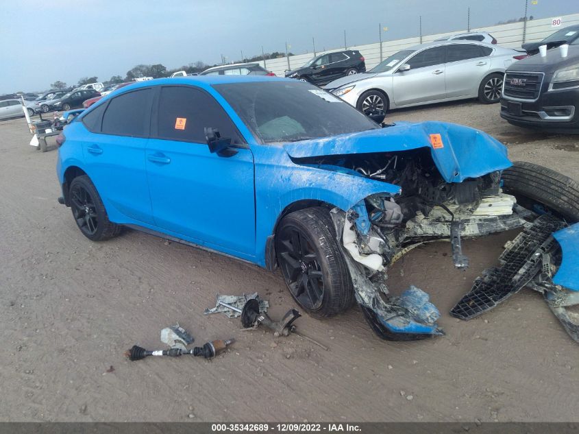 2022 HONDA CIVIC HATCHBACK SPORT VIN: 19XFL2H85NE012876
