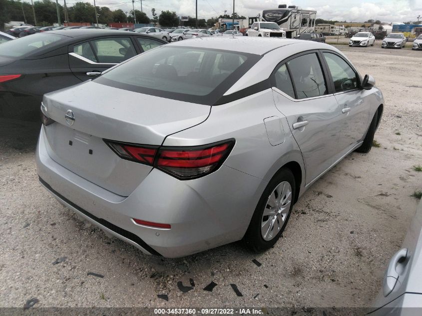 2022 NISSAN SENTRA S VIN: 3N1AB8BV5NY293013