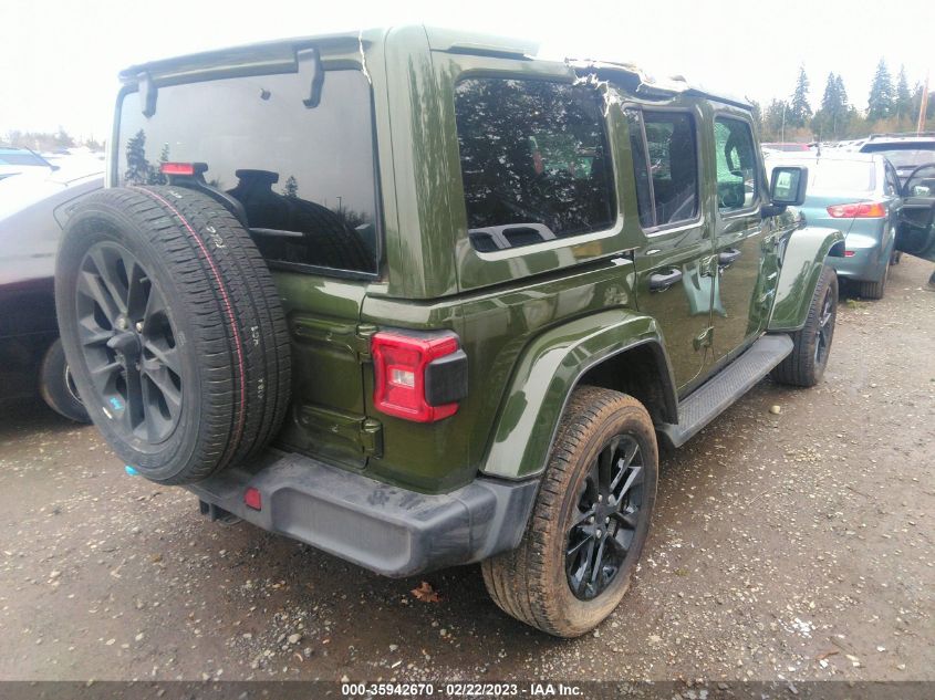 2022 JEEP WRANGLER 4XE UNLIMITED SAHARA VIN: 1C4JJXP62NW198489
