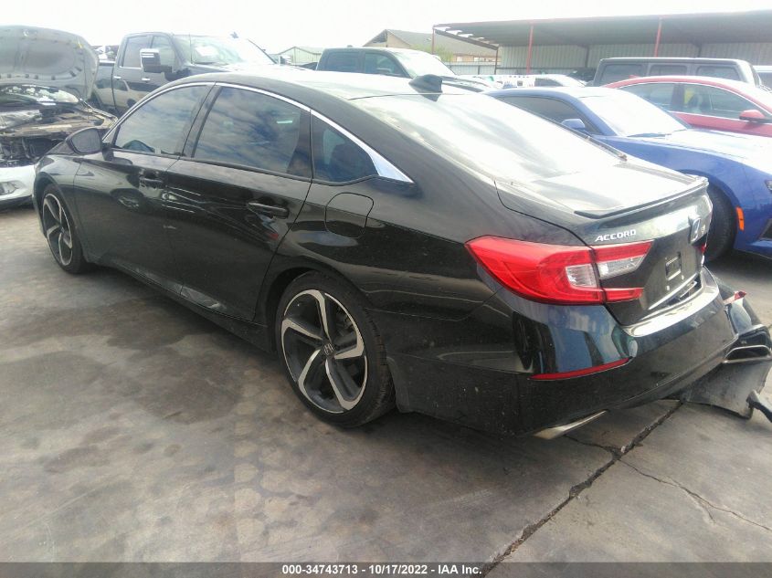 2021 HONDA ACCORD SEDAN SPORT VIN: 1HGCV1F3XMA109587
