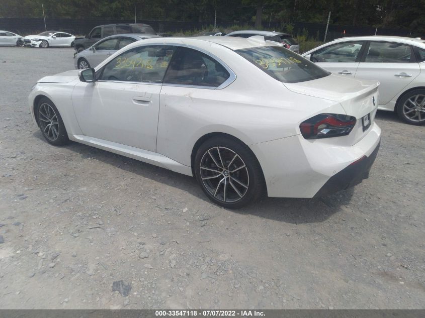 2022 BMW 2 SERIES 230I VIN: 3MW23CM08N8C41021