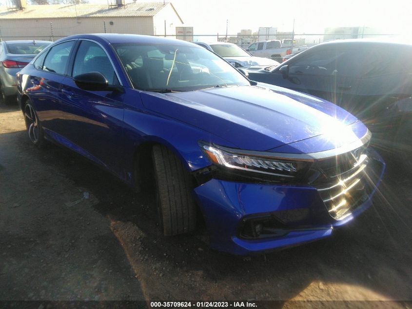 2022 HONDA ACCORD SEDAN SPORT VIN: 1HGCV1F31NA026163
