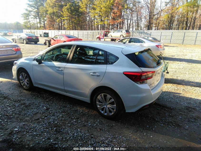 2021 SUBARU IMPREZA VIN: 4S3GTAB62M3712883
