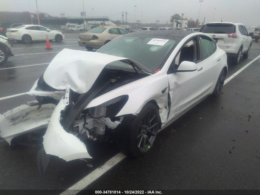 2022 TESLA MODEL 3 LONG RANGE VIN: 5YJ3E1EBXNF120573