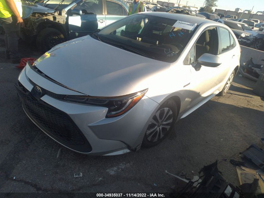 2021 TOYOTA COROLLA HYBRID LE VIN: JTDEAMDE0MJ020524