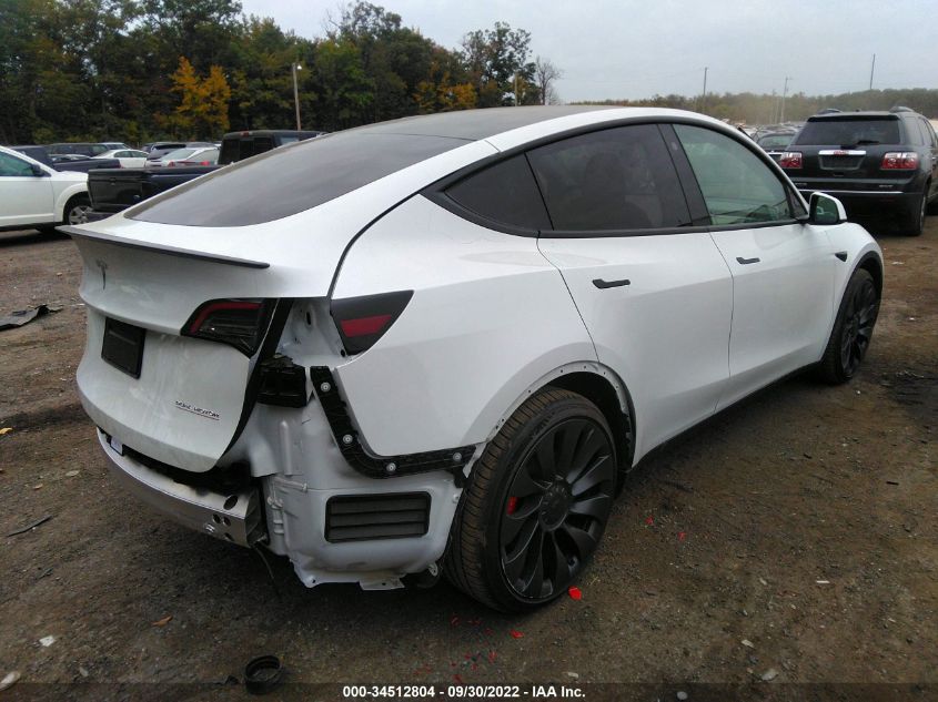 2022 TESLA MODEL Y PERFORMANCE VIN: 7SAYGDEF6NF454560