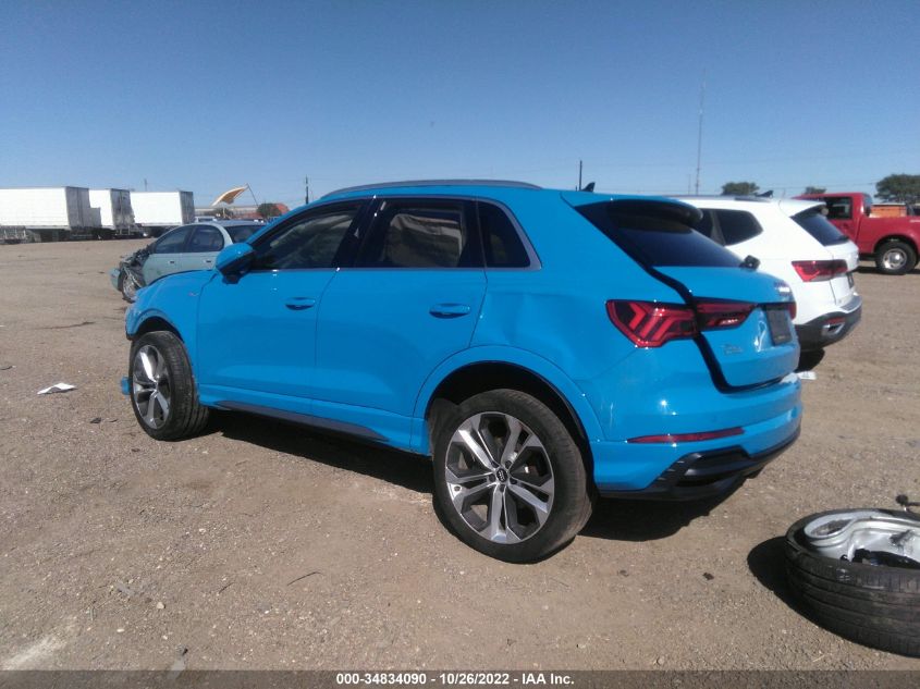 2020 AUDI Q3 S LINE PRESTIGE VIN: WA1FECF31L1020247