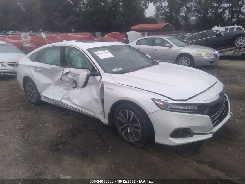2022 HONDA ACCORD HYBRID EX-L VIN: 1HGCV3F54NA005871
