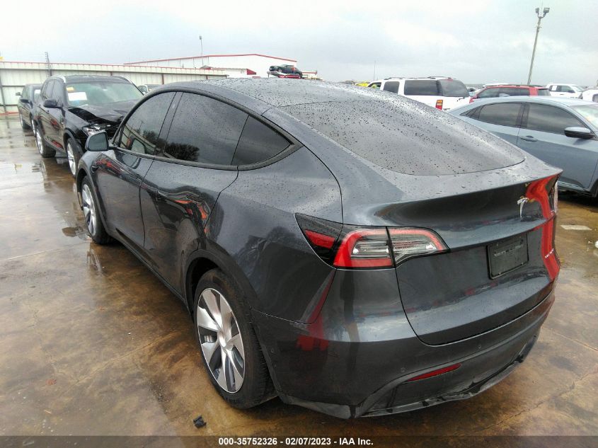 2022 TESLA MODEL Y LONG RANGE VIN: 7SAYGDEE3NF363849