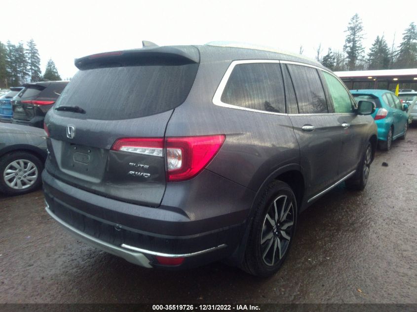 2021 HONDA PILOT ELITE VIN: 5FNYF6H06MB058260