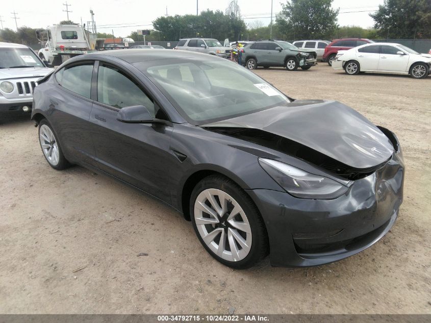 2022 TESLA MODEL 3 VIN: 5YJ3E1EA7NF355164