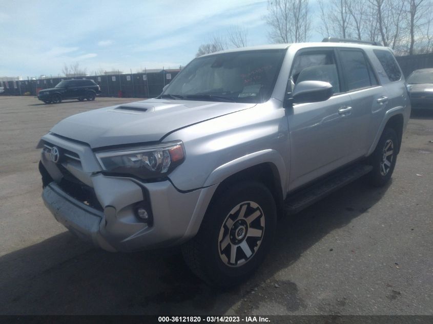 2022 TOYOTA 4RUNNER TRD OFF ROAD VIN: JTEPU5JR9N6062378