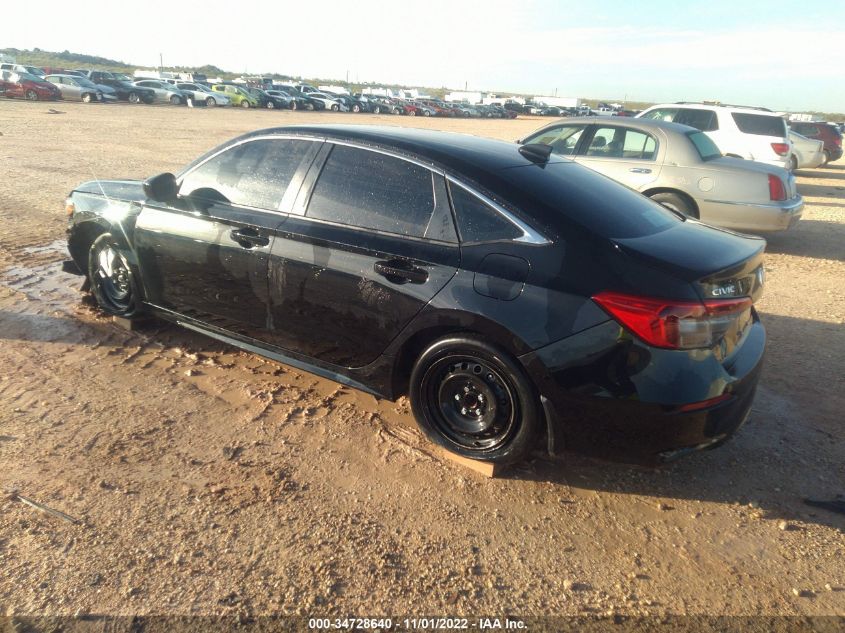 2022 HONDA CIVIC SEDAN LX VIN: 2HGFE2F20NH517402
