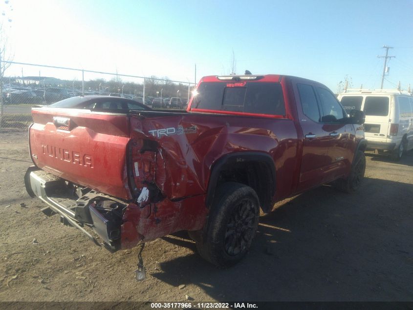 2022 TOYOTA TUNDRA 4WD LIMITED VIN: 5TFJA5DA4NX012796