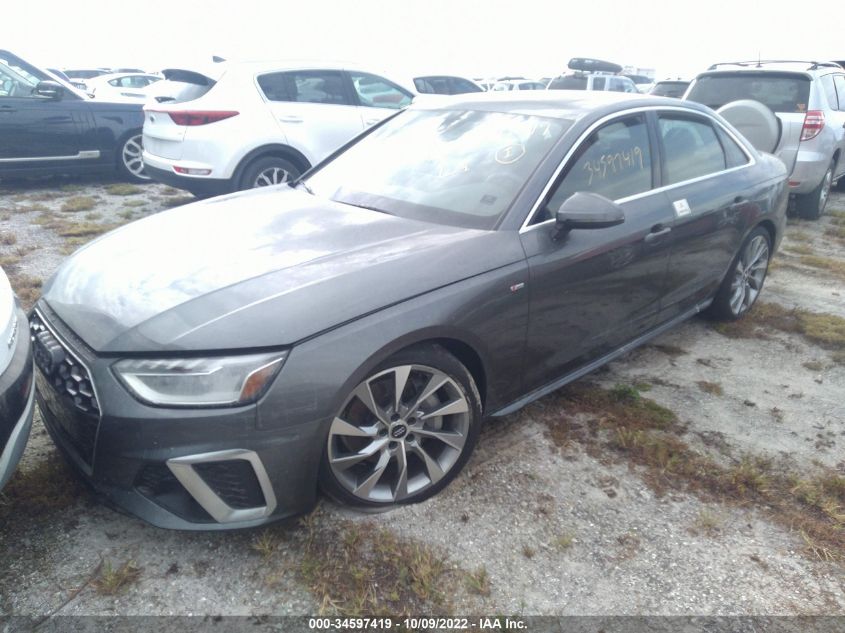 2021 AUDI A4 SEDAN S LINE PREMIUM PLUS VIN: WAUEAAF48MN005553