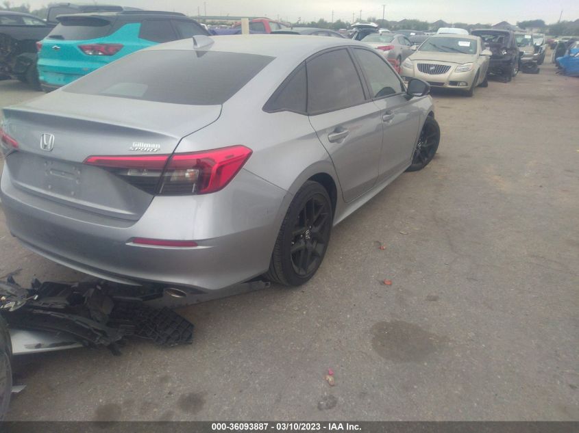 2022 HONDA CIVIC SEDAN SPORT VIN: 2HGFE2F52NH572976