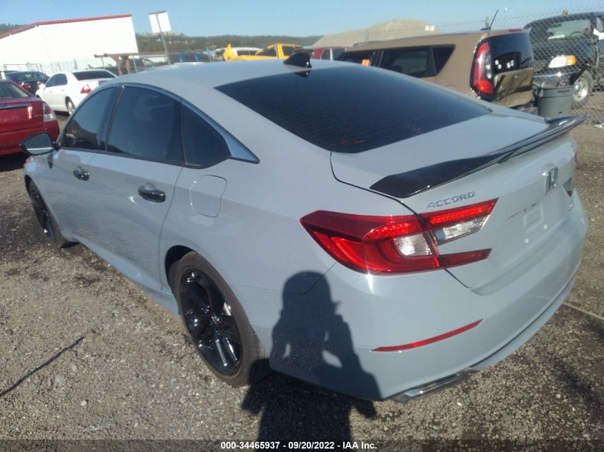 2021 HONDA ACCORD SEDAN SPORT SE VIN: 1HGCV1F43MA066493