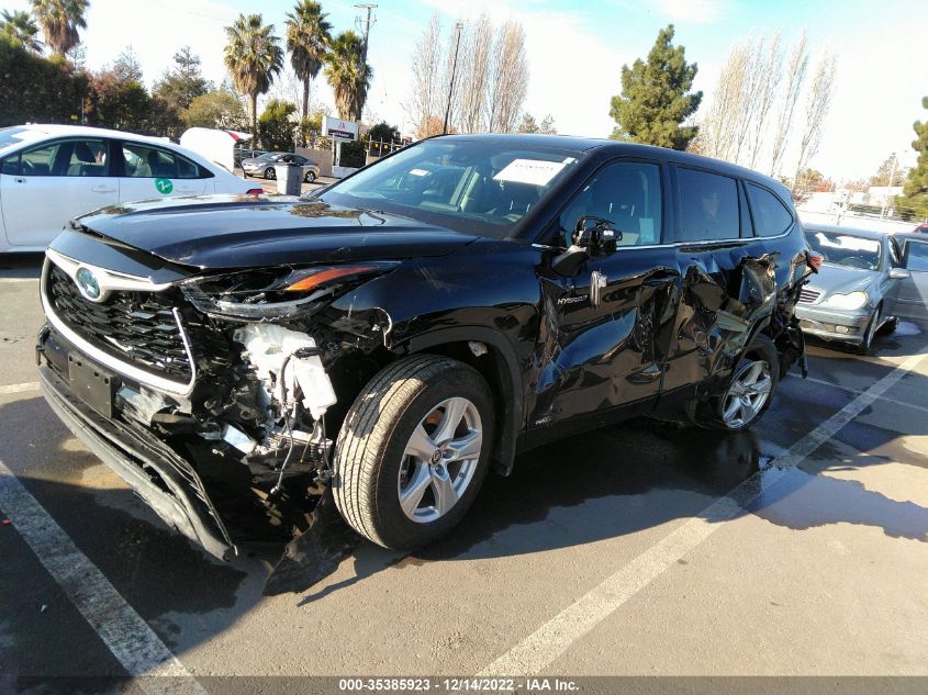 2021 TOYOTA HIGHLANDER HYBRID LE VIN: 5TDBBRCH4MS535554