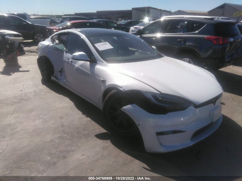2022 TESLA MODEL S PLAID VIN: 5YJSA1E66NF460376