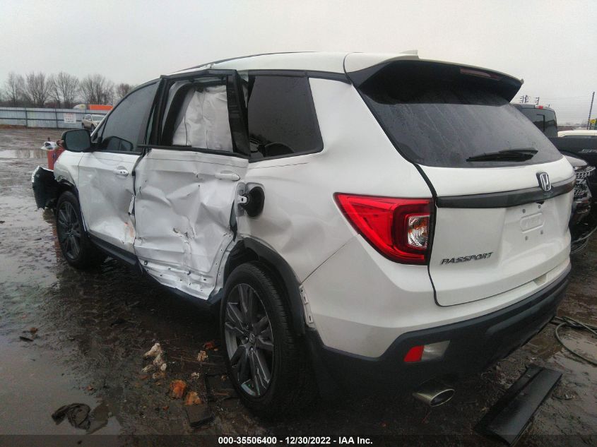 2021 HONDA PASSPORT EX-L VIN: 5FNYF7H58MB012138
