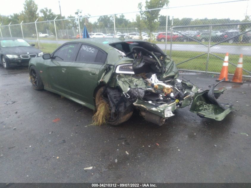 2021 DODGE CHARGER SCAT PACK VIN: 2C3CDXGJ4MH500421