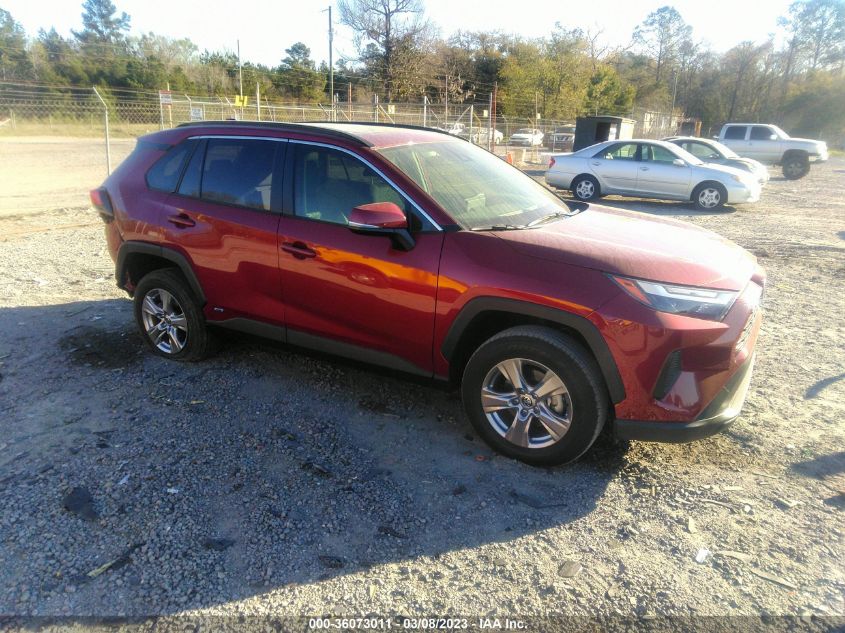 2022 TOYOTA RAV4 HYBRID XLE VIN: JTMRWRFV2ND566755