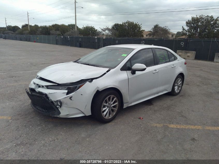 2022 TOYOTA COROLLA LE VIN: 5YFVPMAE8NP386621