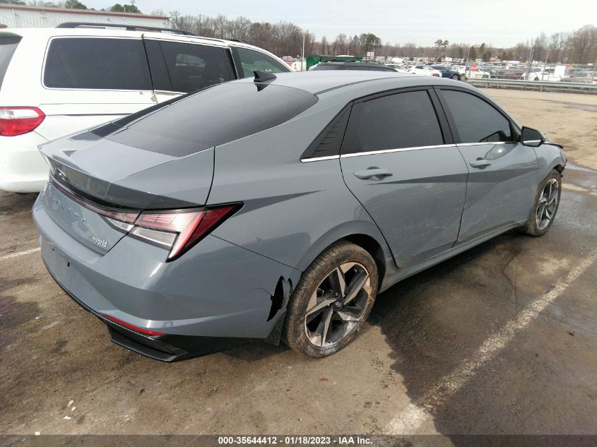 2021 HYUNDAI ELANTRA HYBRID LIMITED VIN: KMHLN4AJ0MU011488