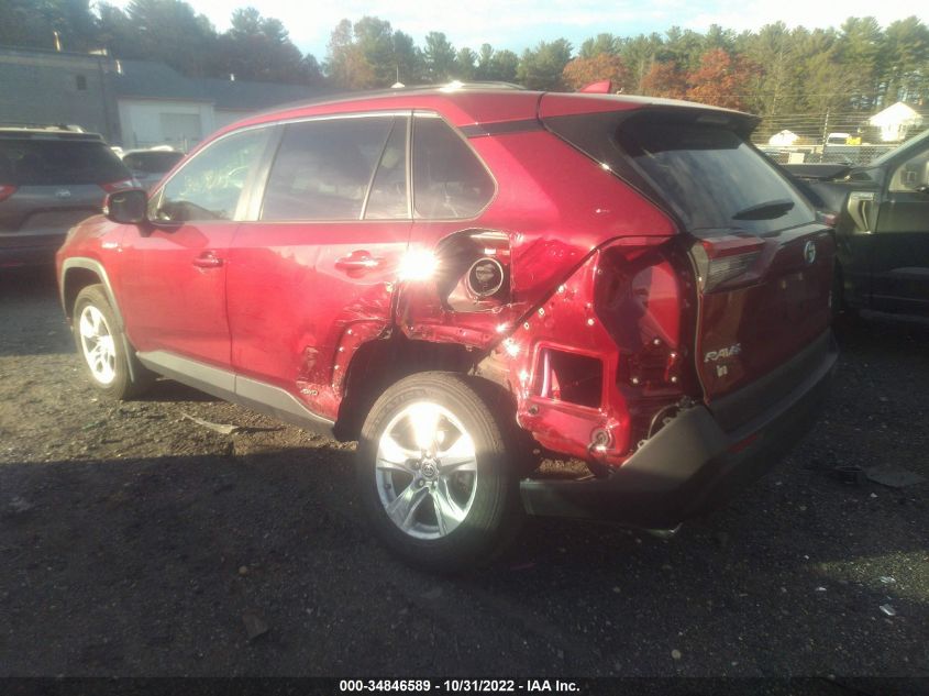 2021 TOYOTA RAV4 HYBRID XLE VIN: JTMRWRFVXMD119248