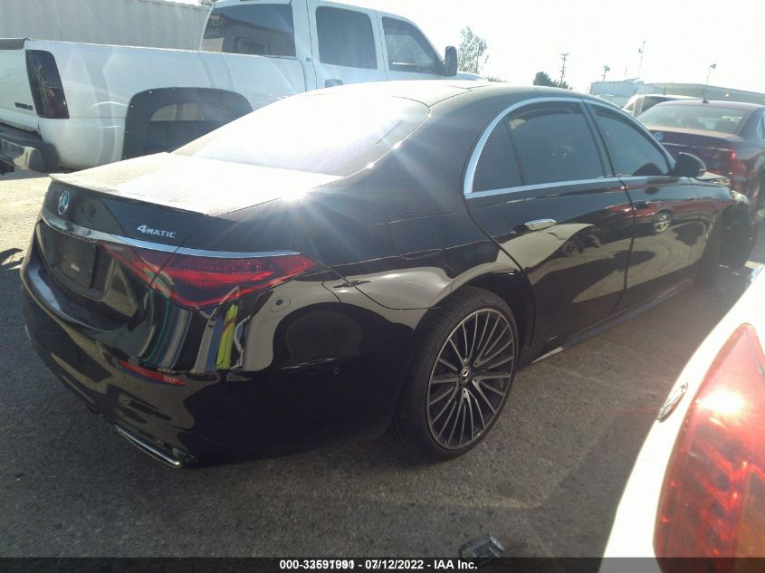 2022 MERCEDES-BENZ S-CLASS S 580 VIN: W1K6G7GB6NA108846