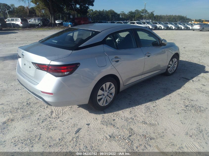 2022 NISSAN SENTRA S VIN: 3N1AB8BVXNY287238