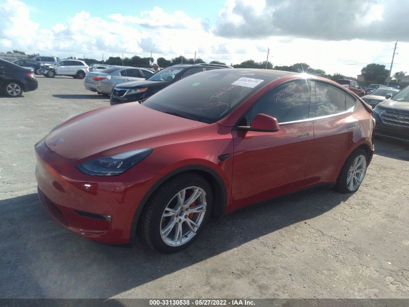 2021 TESLA MODEL Y PERFORMANCE VIN: 5YJYGDEF4MF194722