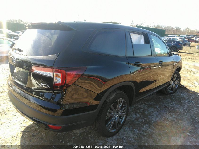 2022 HONDA PILOT SPORT VIN: 5FNYF6H38NB071183