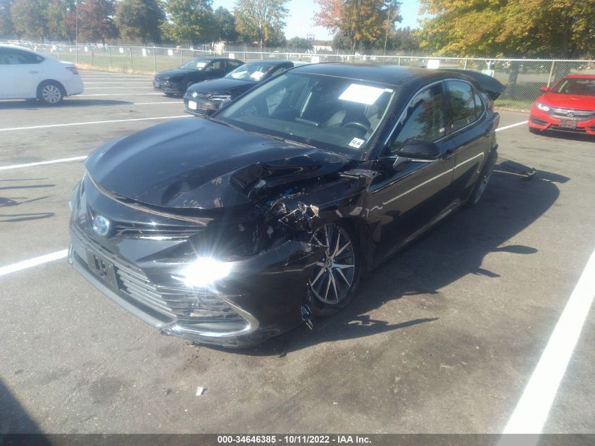 2022 TOYOTA CAMRY HYBRID XLE VIN: 4T1F31AK3NU579116