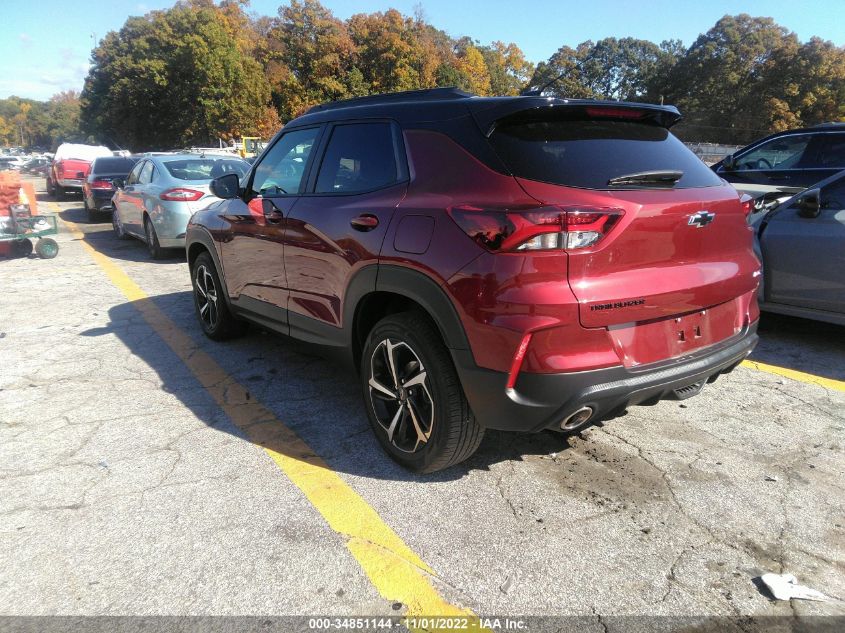 2022 CHEVROLET TRAILBLAZER RS VIN: KL79MTSL9NB068892