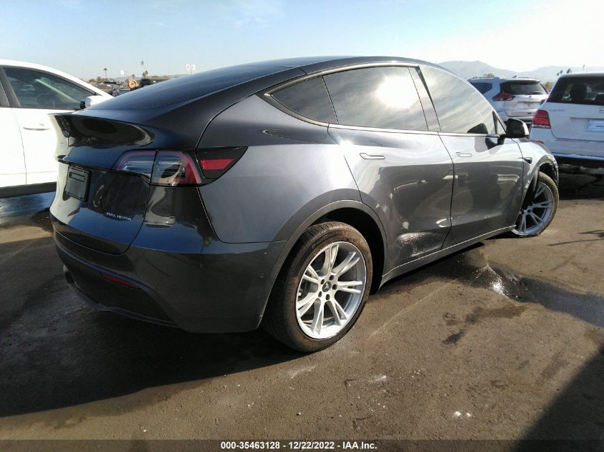 2022 TESLA MODEL Y LONG RANGE VIN: 7SAYGAEE8NF348584
