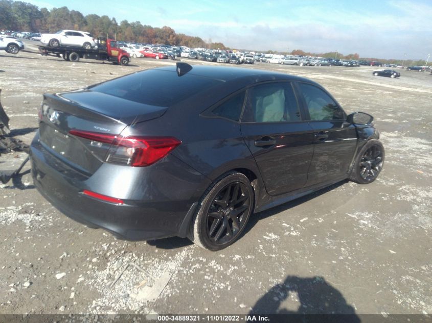 2022 HONDA CIVIC SEDAN SPORT VIN: 2HGFE2F52NH549939