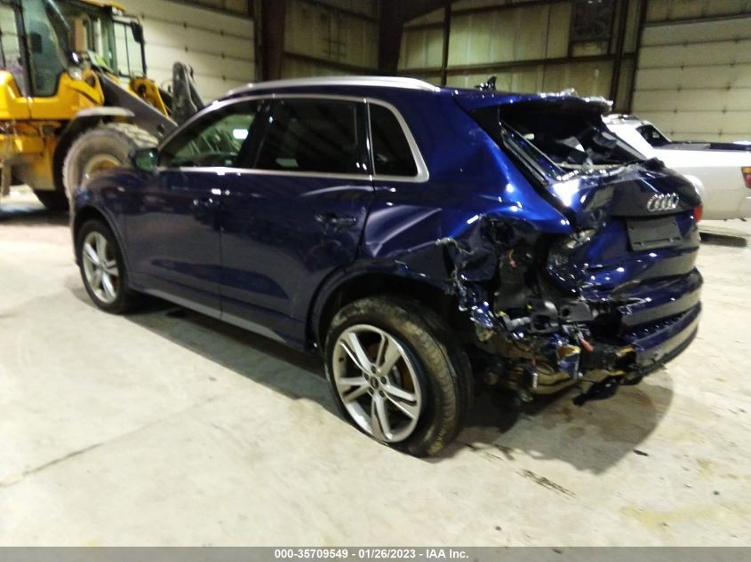 2021 AUDI Q3 S LINE PREMIUM VIN: WA1DECF33M1054344