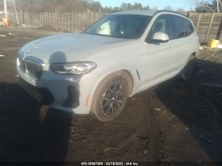 2022 BMW X3 XDRIVE30I VIN: 5UX53DP04N9L36181