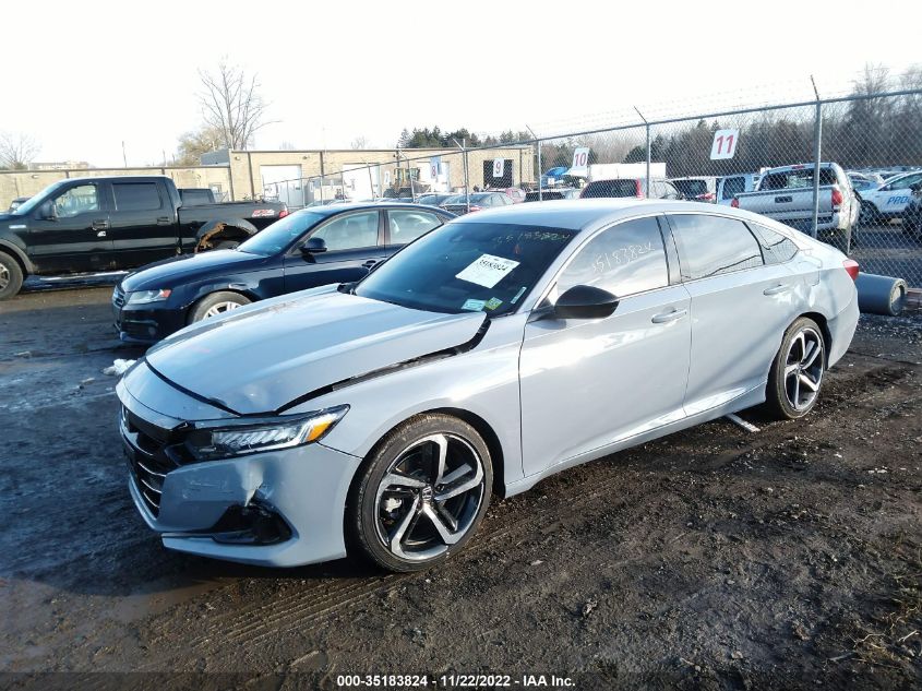 2022 HONDA ACCORD SEDAN SPORT VIN: 1HGCV1F32NA079163