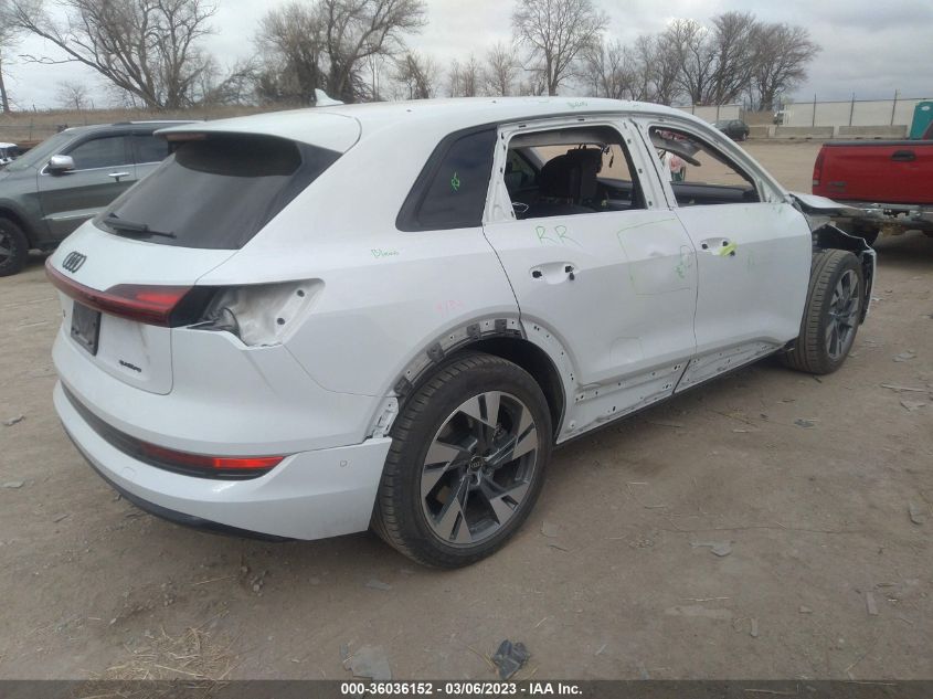2022 AUDI E-TRON PREMIUM VIN: WA1AAAGE3NB043326