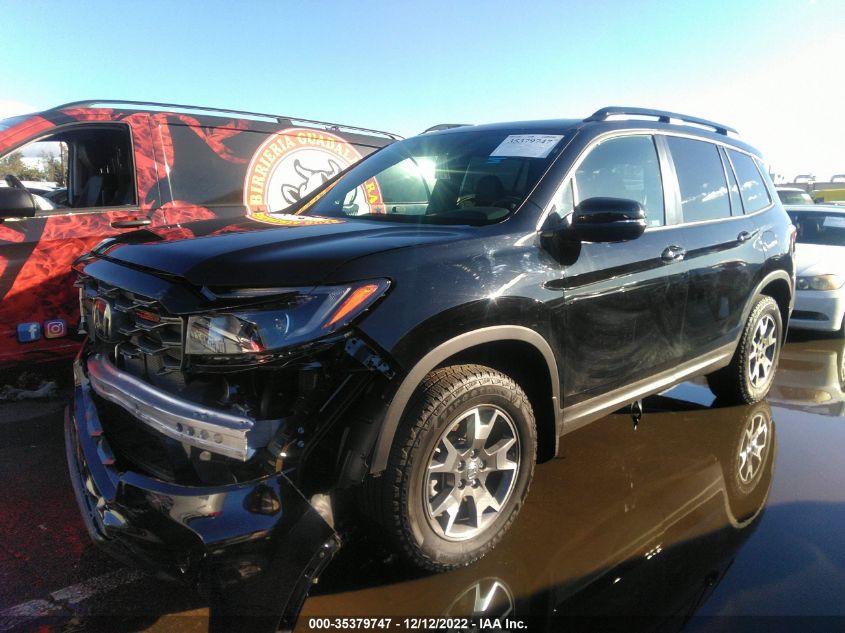 2022 HONDA PASSPORT TRAILSPORT VIN: 5FNYF8H62NB019859