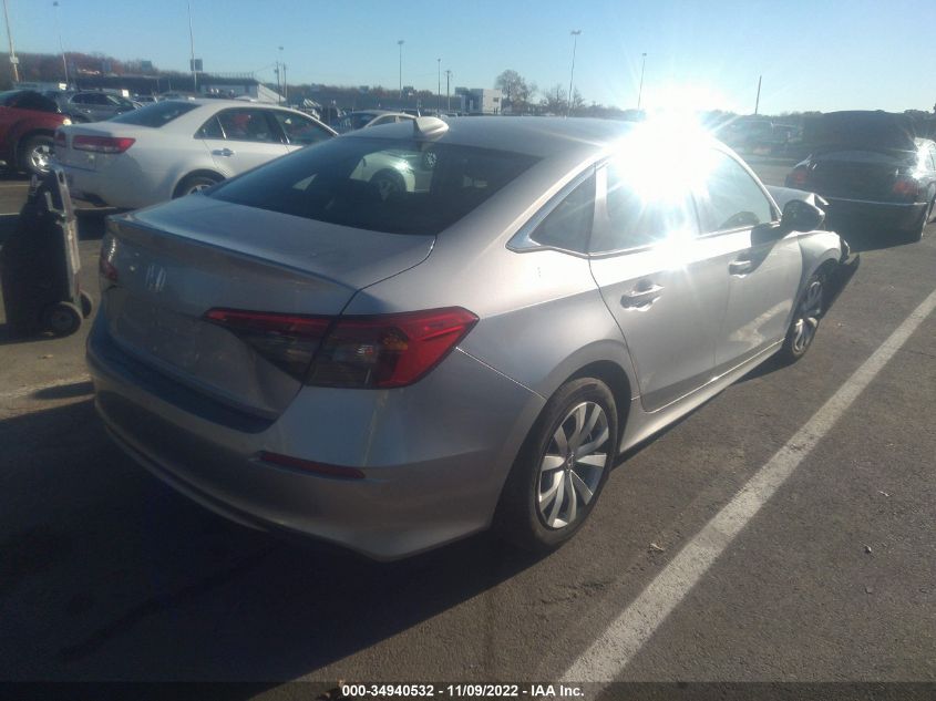 2022 HONDA CIVIC SEDAN LX VIN: 2HGFE2F28NH529958