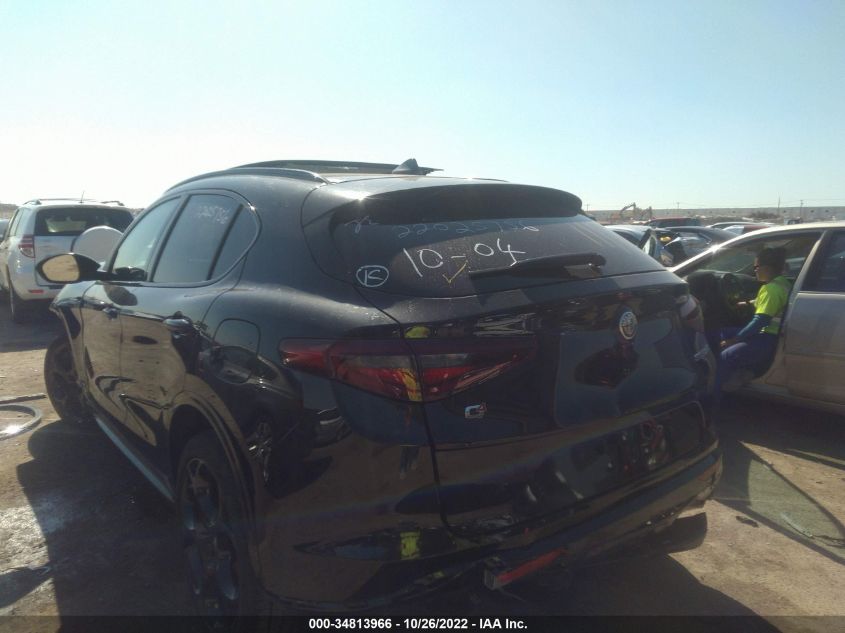 2022 ALFA ROMEO STELVIO VELOCE VIN: ZASPAKBN1N7D41221