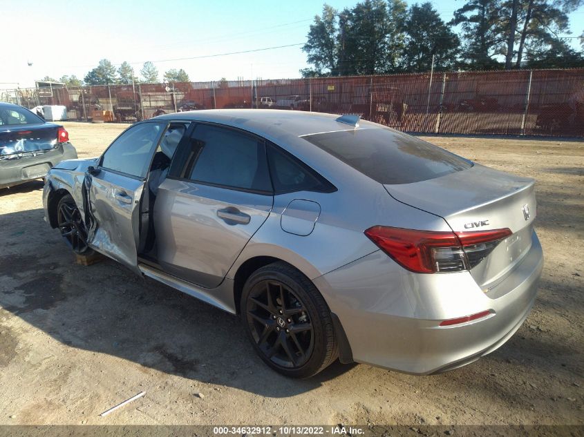 2022 HONDA CIVIC SEDAN SPORT VIN: 2HGFE2F56NH552875