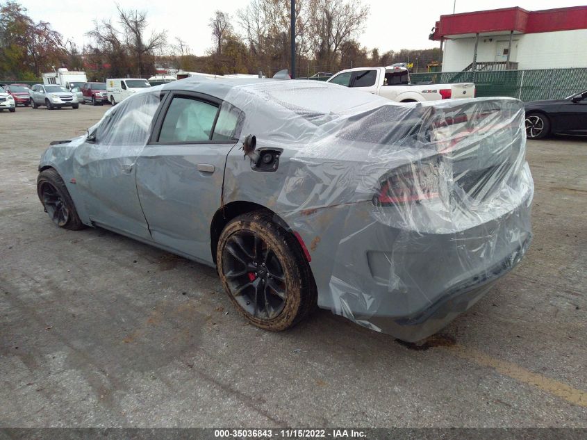 2022 DODGE CHARGER SCAT PACK VIN: 2C3CDXGJ4NH193267