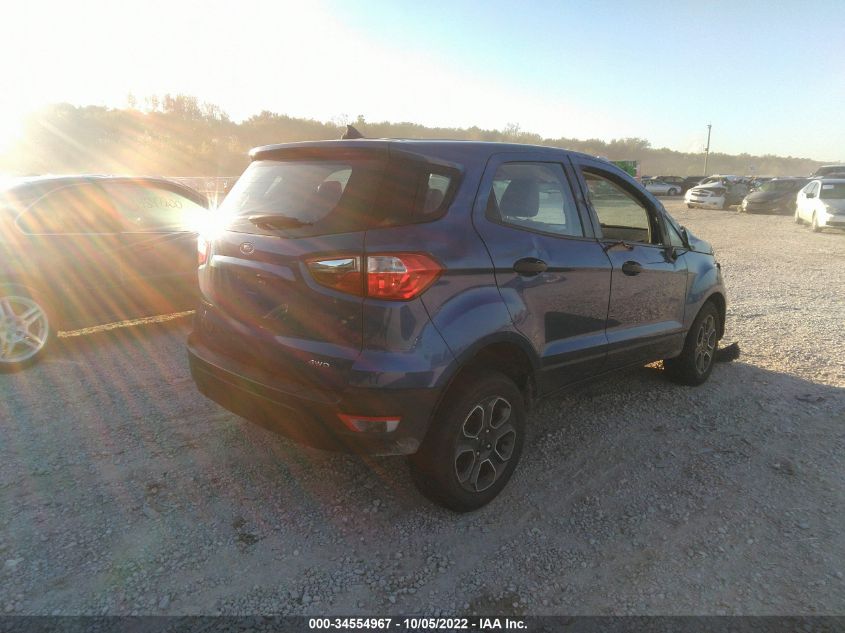 2021 FORD ECOSPORT S VIN: MAJ6S3FL8MC401278